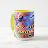 Blijf uit m'n gepersonaliseerde vortex mok (Voorkant links)