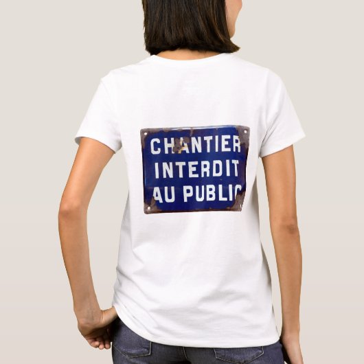 Blijf uit! t-shirt (Achterkant)