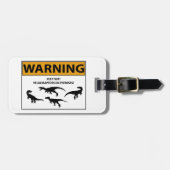 Blijf uit! Velociraptor Bagagelabel (Voorkant horizontaal)