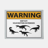 Blijf uit! Velociraptor Deurmat (Voorkant)