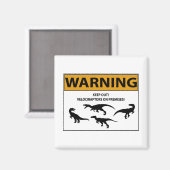 Blijf uit! Velociraptor Magneet (Voorkant / Achterkant)