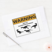 Blijf uit! Velociraptor Rechthoekige Sticker (Envelop)