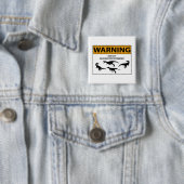 Blijf uit! Velociraptor Vierkante Button 5,1 Cm (In situ)