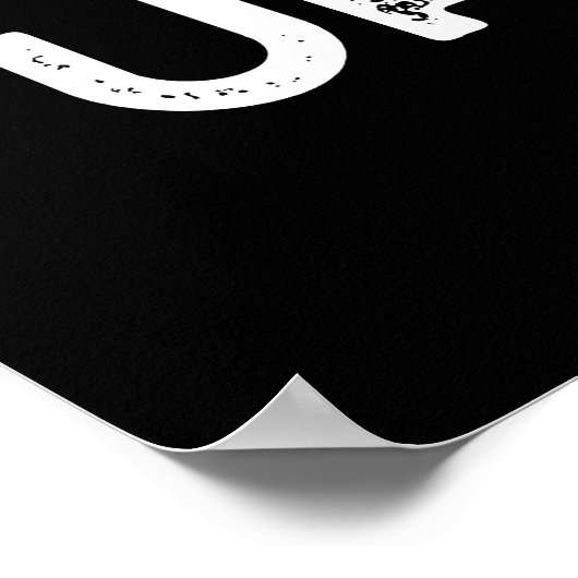 Blijf Upbeat Positieve Drum Pun Dark BG Poster (Hoek)