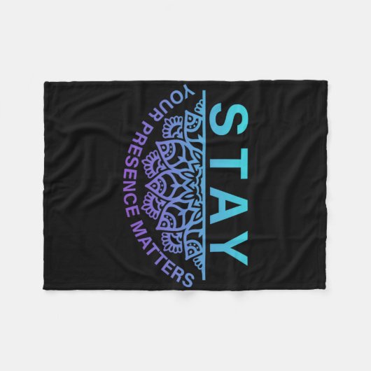 Blijf uw aanwezigheid problemen zelfmoordpreventie fleece deken (Voorkant (Horizontaal))