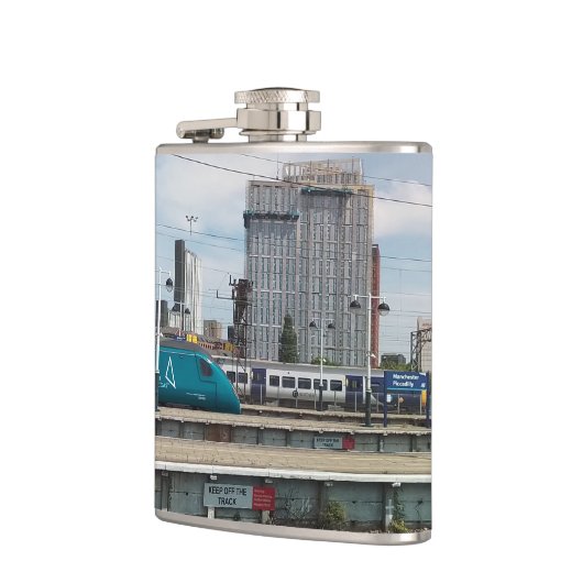 Blijf van de baan heupfles (Links)