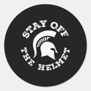 Blijf Van De Helm - Michigan State Spartans Sket Ronde Sticker