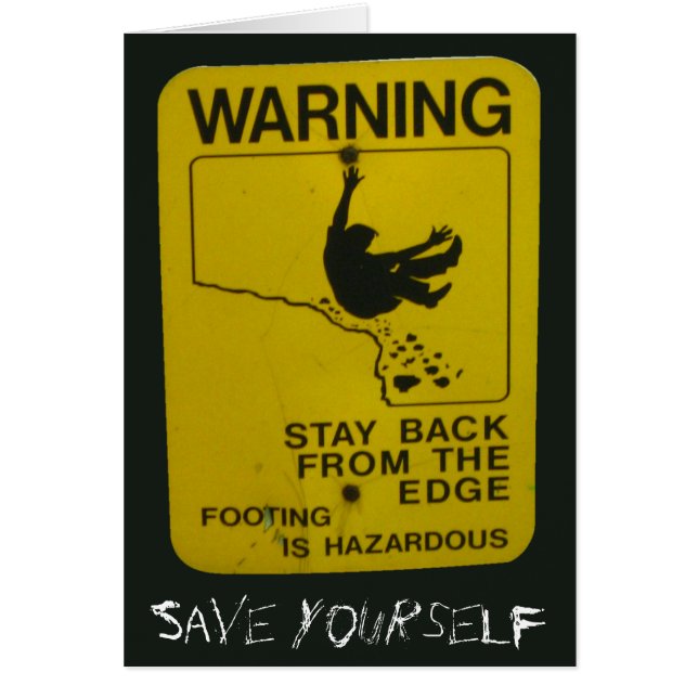 Blijf van de rand af — vent valt af (Voorkant)