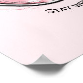 Blijf van een vreemde Gothic roze ogen Creepy Horr Poster (Hoek)