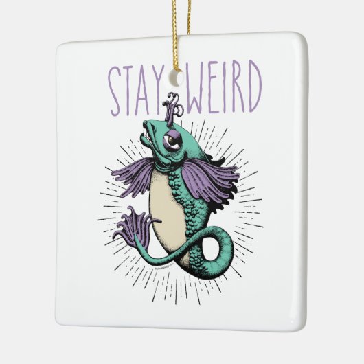 Blijf van een vreemde keramische Ornament (Links)