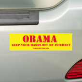BLIJF VAN MIJN INTERNET OBAMA AF BUMPERSTICKER (Op auto)
