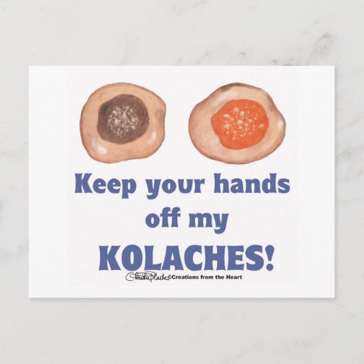 Blijf van mijn KOLACHES-kaart af! Briefkaart (Voorkant)