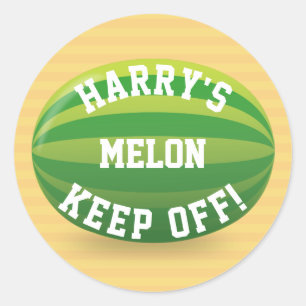 Blijf van mijn Melon af Ronde Sticker
