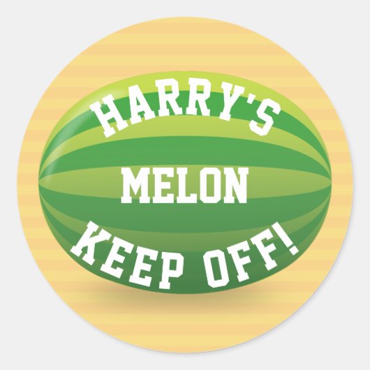 Blijf van mijn Melon af Ronde Sticker (Voorkant)
