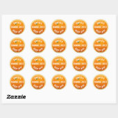 Blijf van mijn sinaasappel af ronde sticker (Vel)