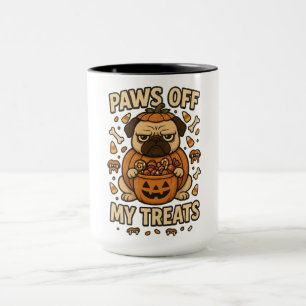 Blijf Van Mijn Snoepjes Af Grumpy Pug Halloween Ko Mok