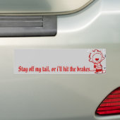 Blijf van mijn staart, of ik zal... bumpersticker (Op auto)