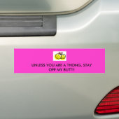 Blijf van m'n kont. bumpersticker (Op auto)