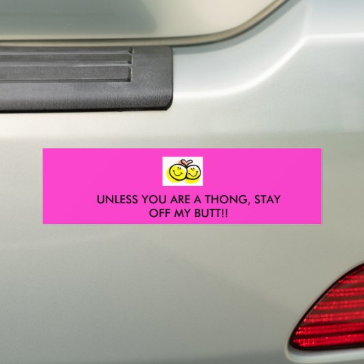 Blijf van m'n kont. bumpersticker (Op auto)