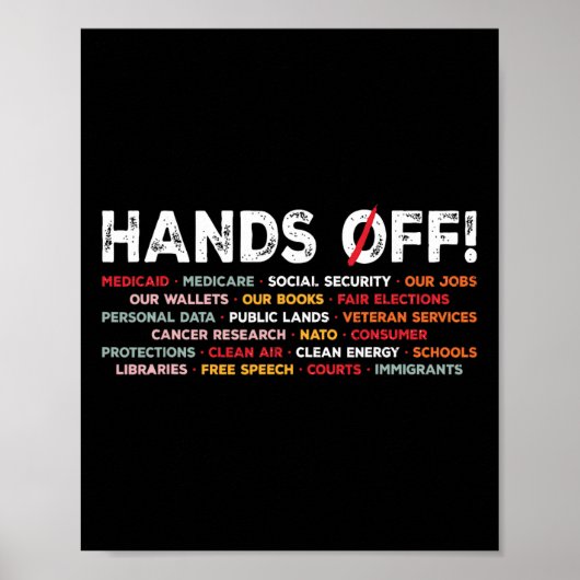 Blijf Van Onze Sociale Programma's Sta Op Voor Rec Poster (Voorkant)
