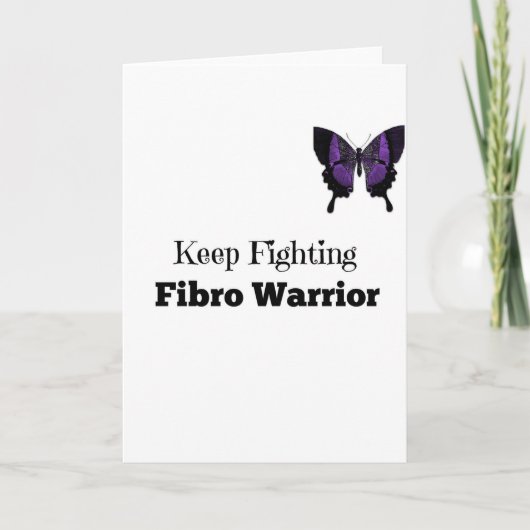 Blijf vechten Fibro Warrior Wenskaart Kaart (Voorkant)