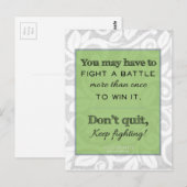 Blijf vechten! God is bij jou! Briefkaart (Voorkant / Achterkant)