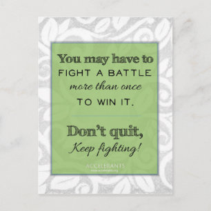 Blijf vechten! God is bij jou! Briefkaart