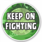 Blijf Vechten Groene Cirkel Sticker (Voorkant)