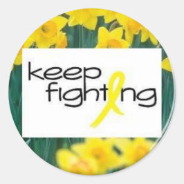 Blijf vechten ronde sticker