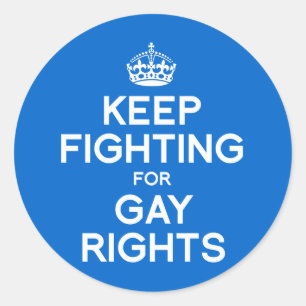 BLIJF VECHTEN VOOR HOMORECHTEN RONDE STICKER