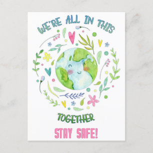 Blijf veilig. briefkaart