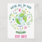 Blijf veilig. briefkaart (Voorkant)