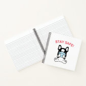 BLIJF VEILIG! BULLDOG WEARING MASK Spiral Notitieb Notitieboek (Binnen)
