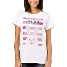 Blijf veilig Citaat Funny Bunny in Roze Shades