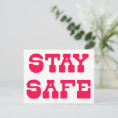 Blijf veilig. Corona-virus - Aanmoediging Briefkaart (Staand voorkant)