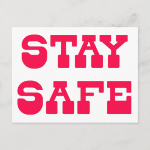 Blijf veilig. Corona-virus - Aanmoediging Briefkaart