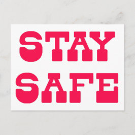 Blijf veilig. Corona-virus - Aanmoediging Briefkaart