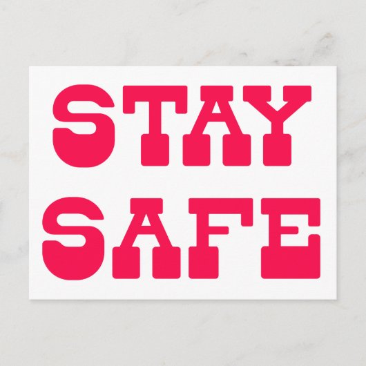 Blijf veilig. Corona-virus - Aanmoediging Briefkaart (Voorkant)