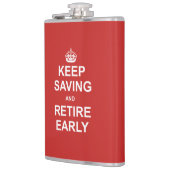 Blijf veilig en geniet er vroeg van heupfles (Links)