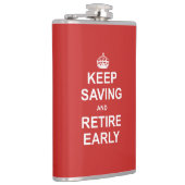 Blijf veilig en geniet er vroeg van heupfles (Rechts)