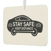 "Blijf veilig: houd afstand" Veiligheidsherinnerin Luchtverfrisser (Links)