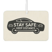 "Blijf veilig: houd afstand" Veiligheidsherinnerin Luchtverfrisser (Voorkant)