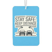"Blijf veilig: houd afstand" Veiligheidsherinnerin Luchtverfrisser (Achterkant)