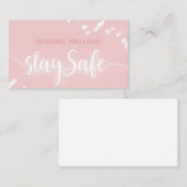 Blijf veilig. Ideaal voor pop met cadeau Plaatskaartje (Voorkant / Achterkant)