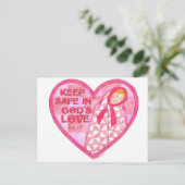 Blijf veilig in Gods liefde Inspirerend Briefkaart (Staand voorkant)