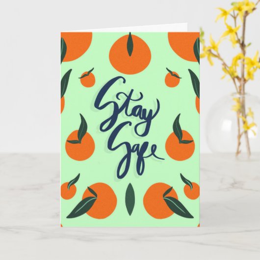 Blijf veilig kaart (Gele Bloem)