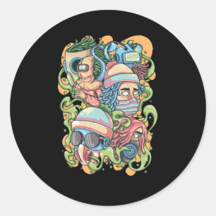 Blijf veilig ronde sticker