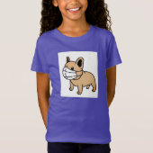 BLIJF VEILIGE BULLDOG MET VEILIGE MASKMEISJES T-Sh T-shirt (Voorkant)