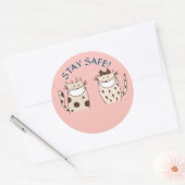 BLIJF VEILIGE STICKER TWEE CATEGORIEËN MET MASKS (Envelop)