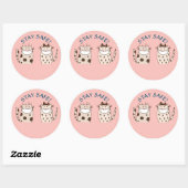 BLIJF VEILIGE STICKER TWEE CATEGORIEËN MET MASKS (Vel)